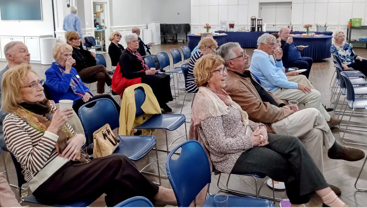 Guild members gathered at a Social & Singers meeting